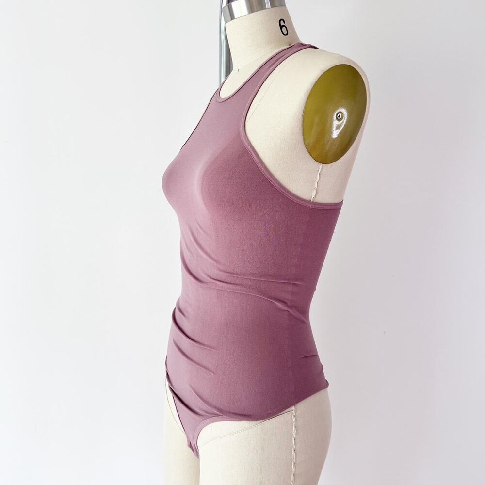 Intimately Free People‎ Mauve bodysuit Racerback Soft Stretchy - Picture 3 of 6